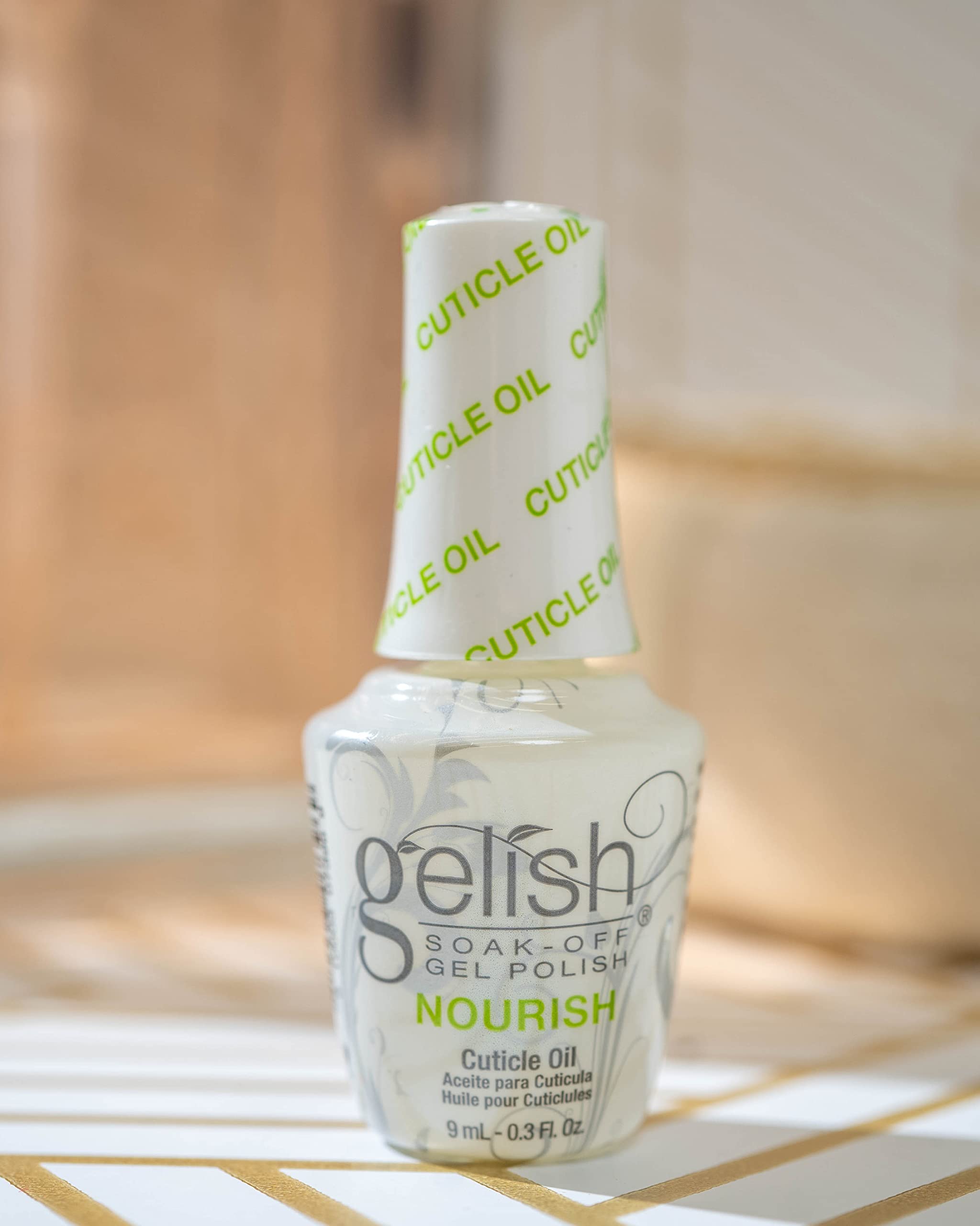 Gelish Mini Aceite Nutritivo para Cutículas, formato portátil para uso diario.