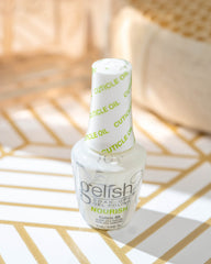 Gelish Mini Aceite Nutritivo para Cutículas, aporta fuerza a uñas y suaviza la piel circundante.
