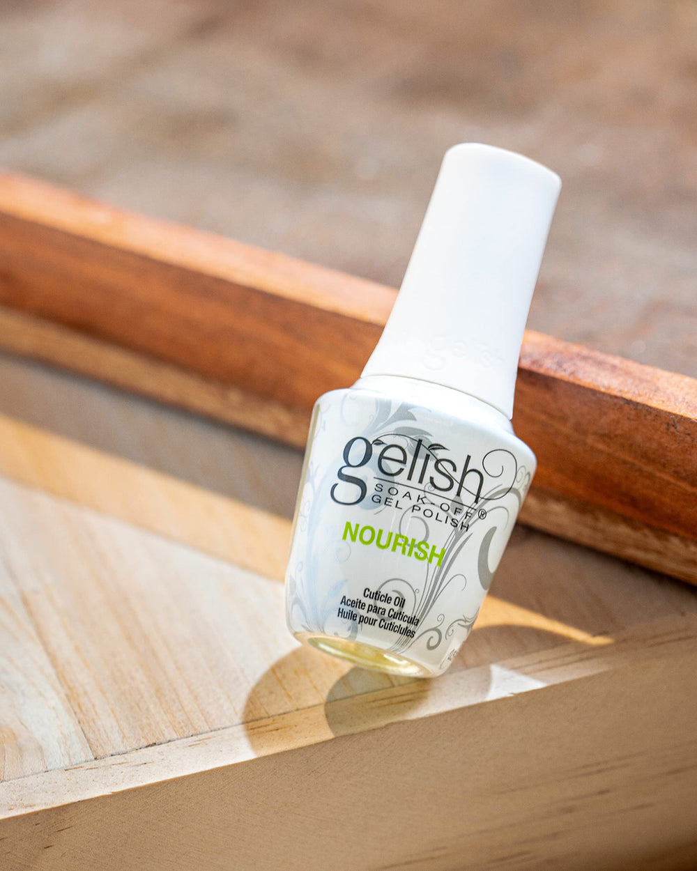 Gelish Mini Aceite Nutritivo para Cutículas, nutre cutículas y uñas para crecimiento saludable.