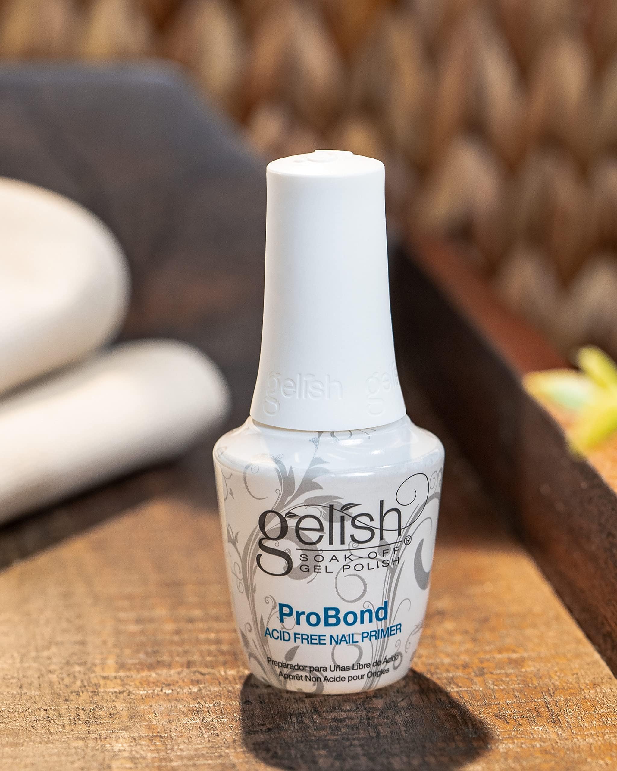 Gelish ProBond: adhesión fuerte para uñas de gel o acrílicas, reduce levantamiento.