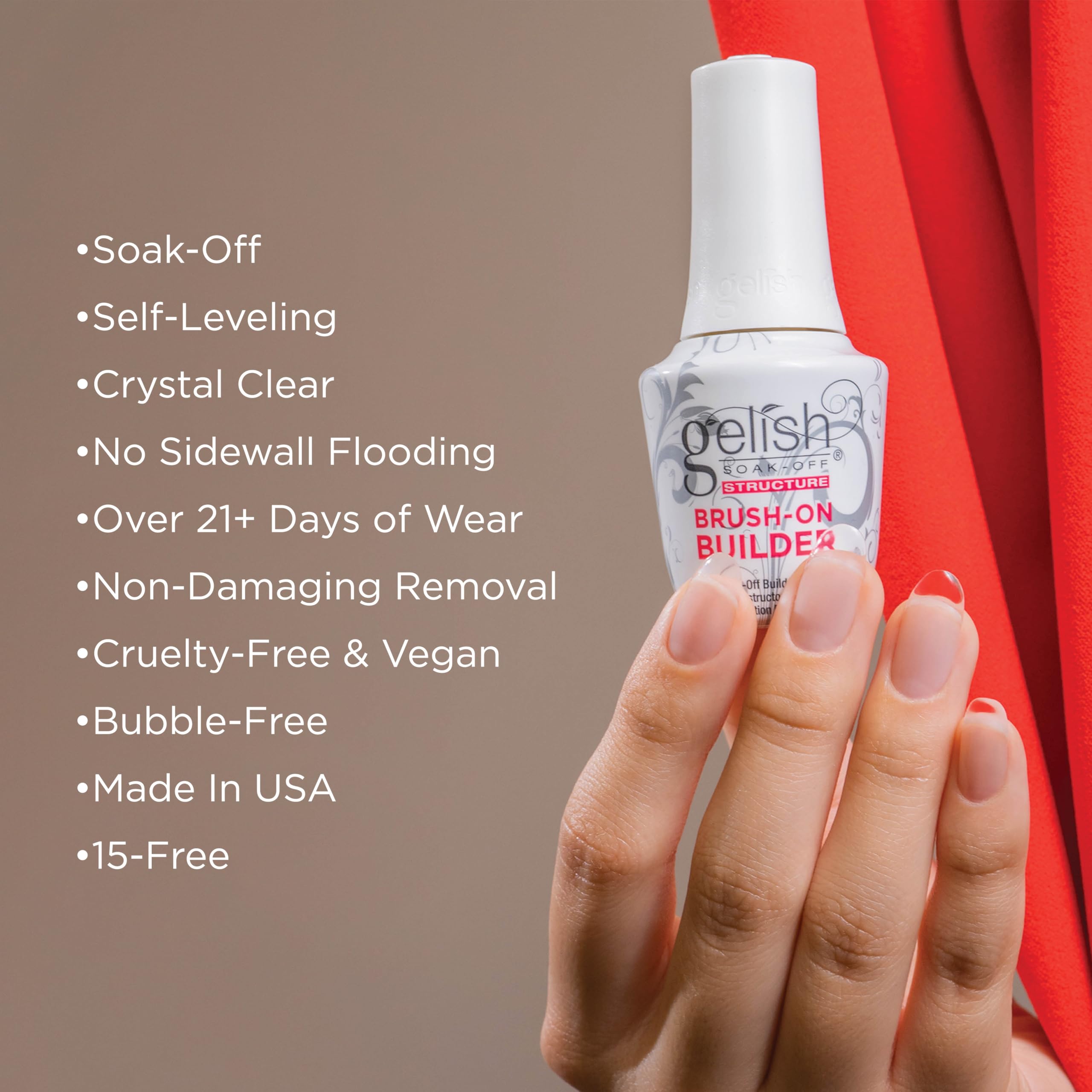 Gelish libre de HEMA y vegano para uñas cuidadas
