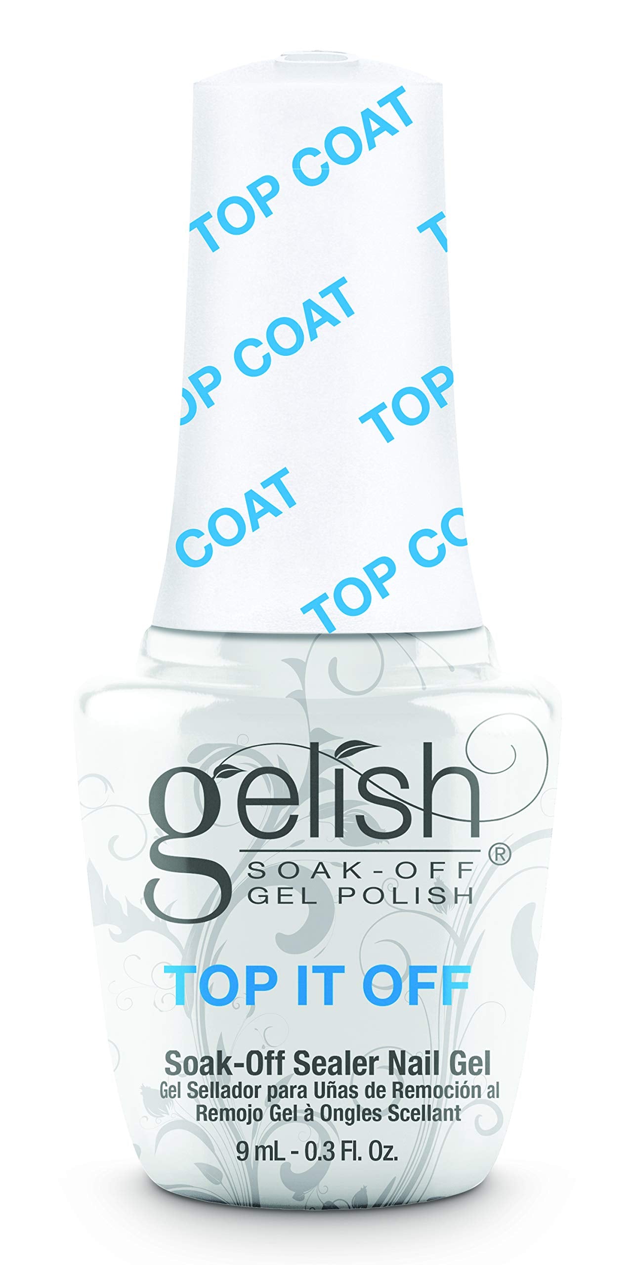 Gelish Top It Off: brillo alto para uñas en gel y protección contra desgaste.