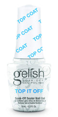 Gelish Top It Off: brillo alto para uñas en gel y protección contra desgaste.