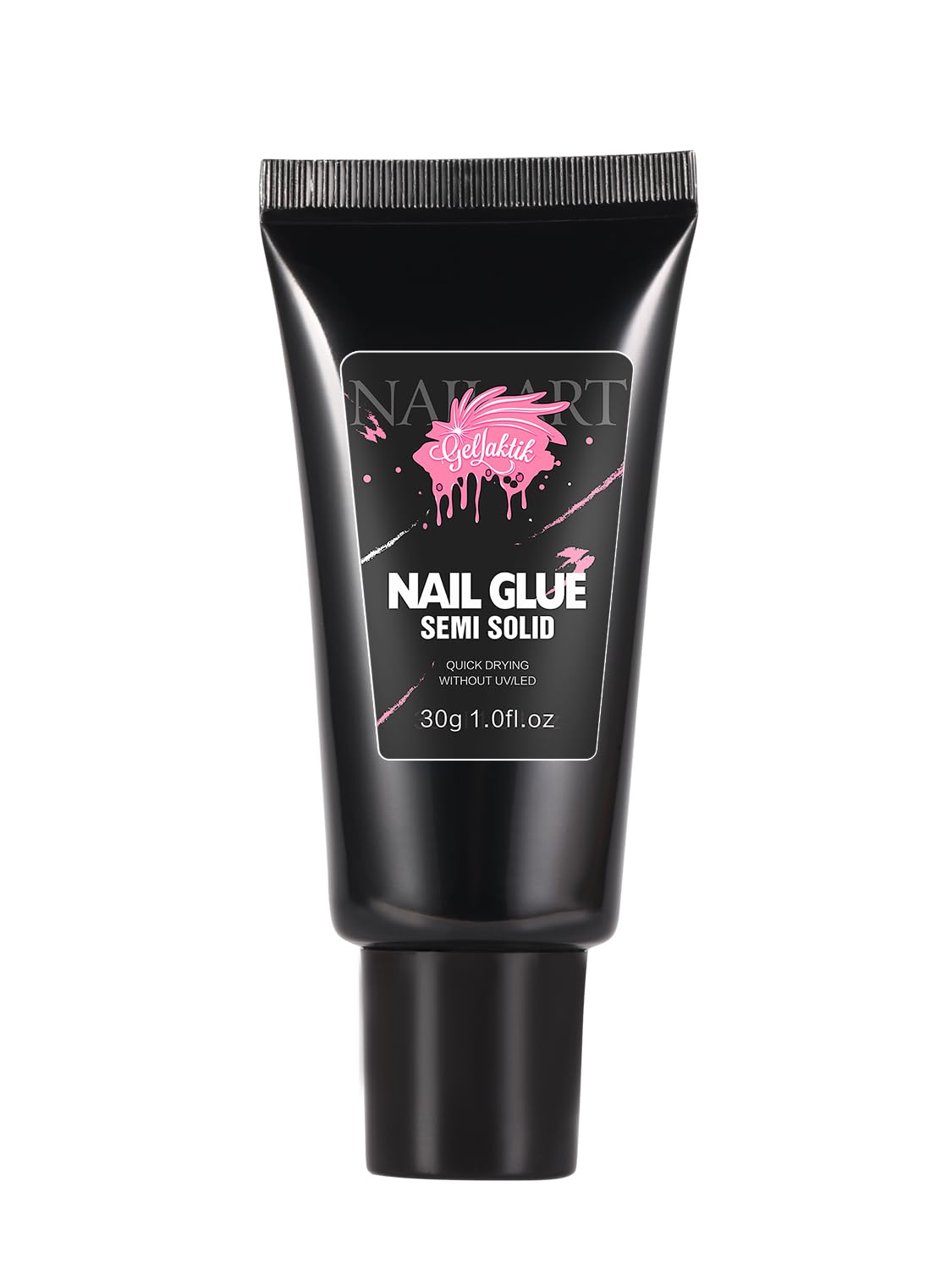 GELLAKTIK, aplicación rápida en primer plano, ideal para uñas postizas sin lámpara.