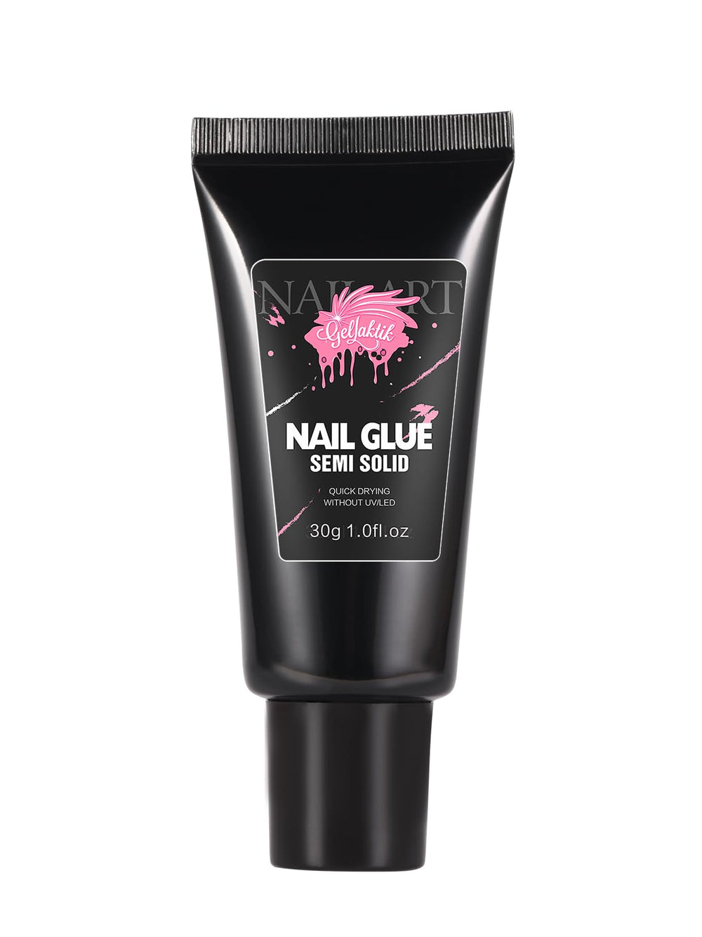 GELLAKTIK, aplicación rápida en primer plano, ideal para uñas postizas sin lámpara.