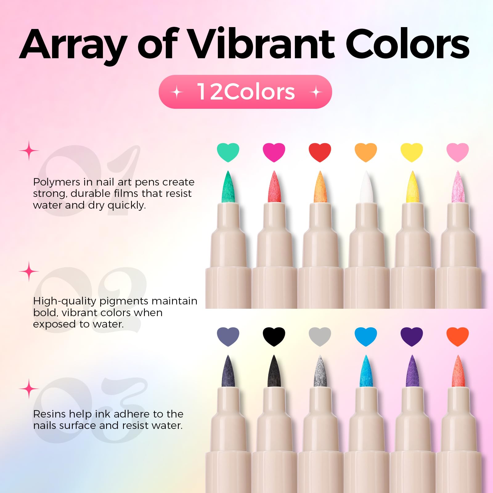 GELLAKTIK colores vivos que resisten al agua en uñas