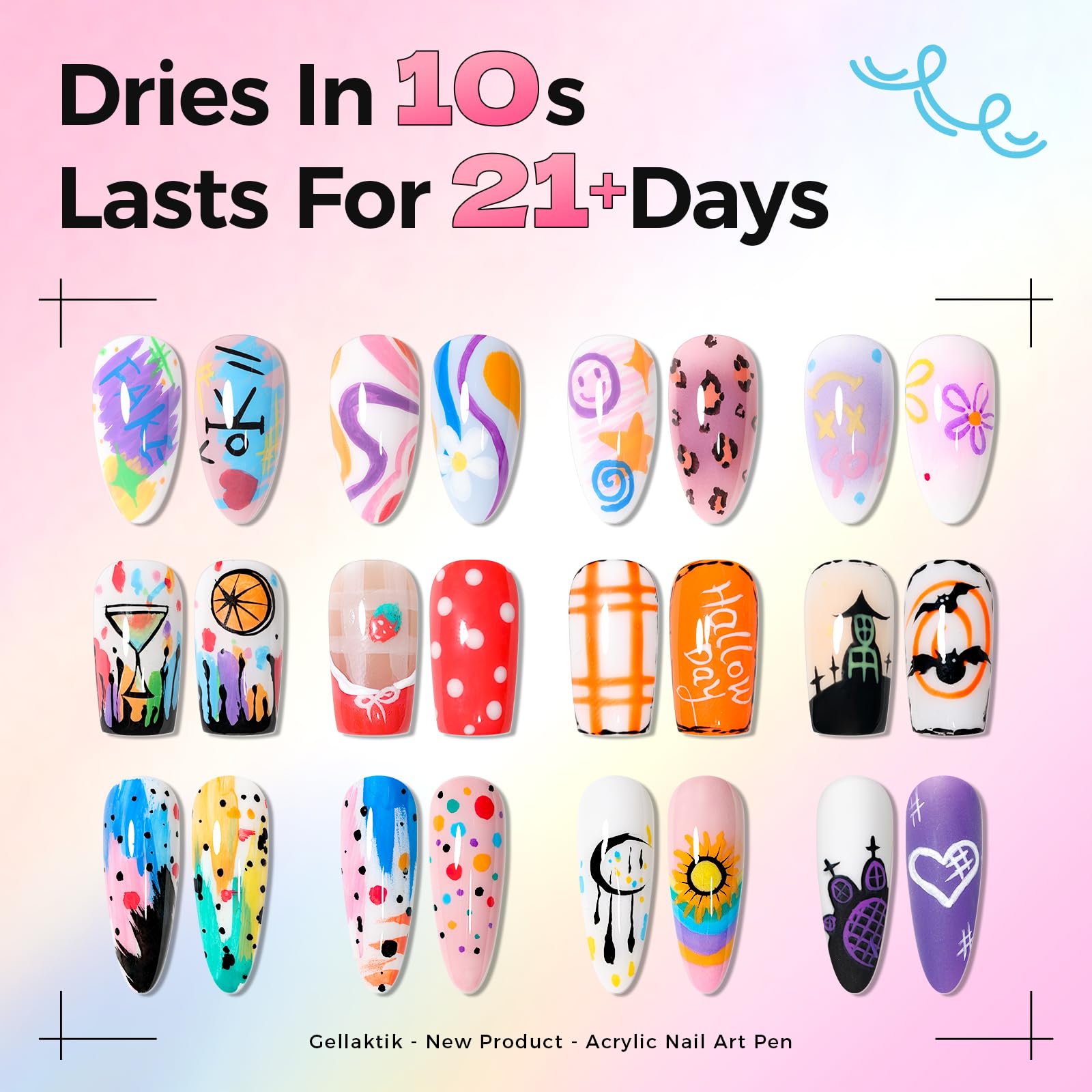 GELLAKTIK lapices arte uñas para ocasiones especiales