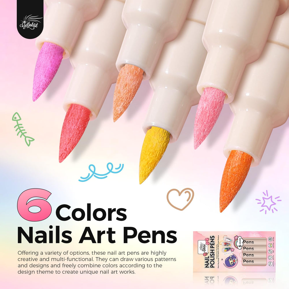 Gellaktik lápices de uñas con punta fina de 0,7 mm