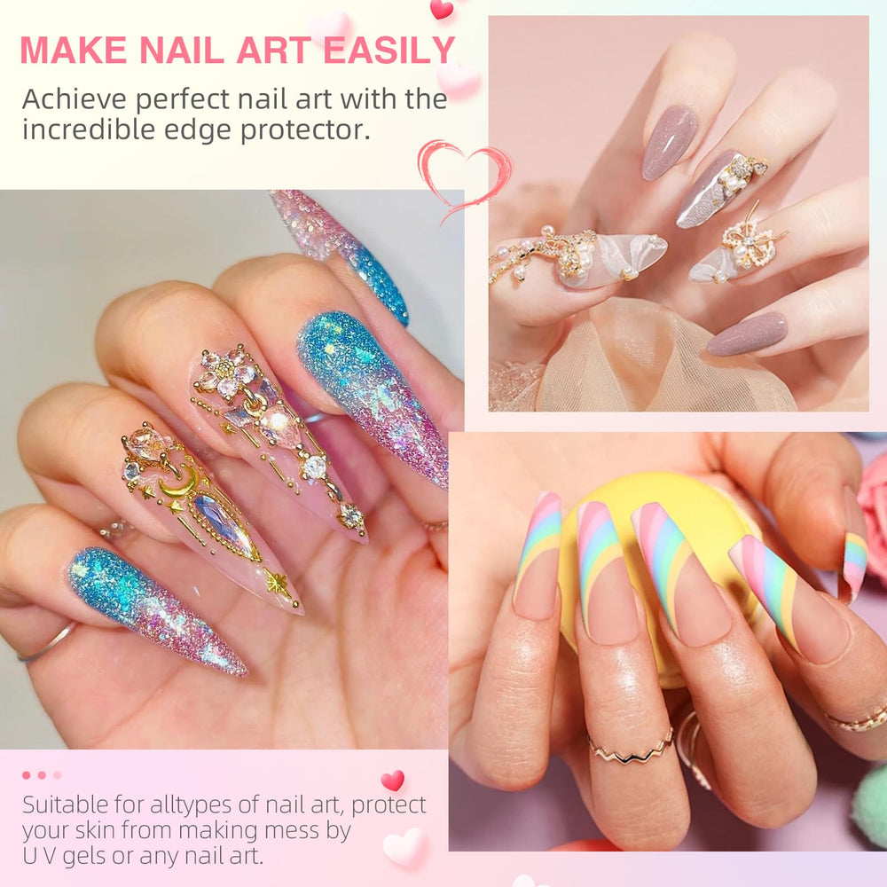 GELLAKTIK Barrera transparente protege la piel durante la manicura.