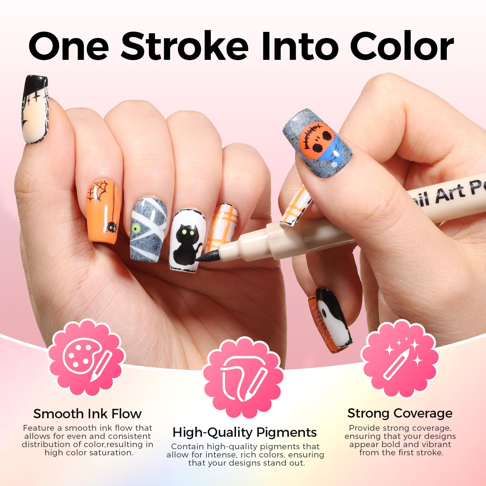 Gellaktik punta 0,7 mm para delinear uñas con precisión