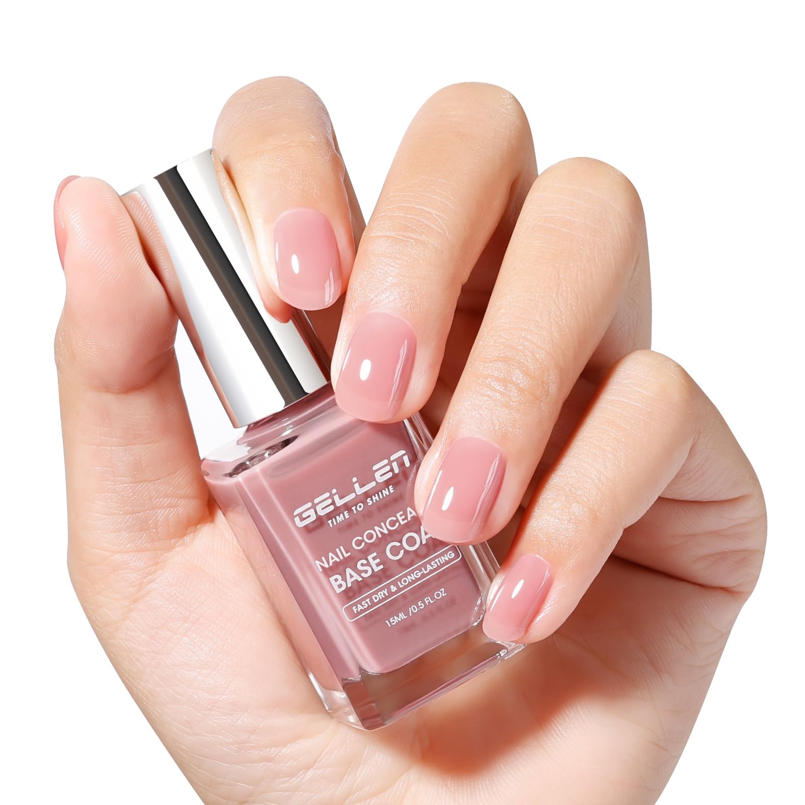 GELLEN 4-en-1 base para uñas: prepara y cubre suavemente.