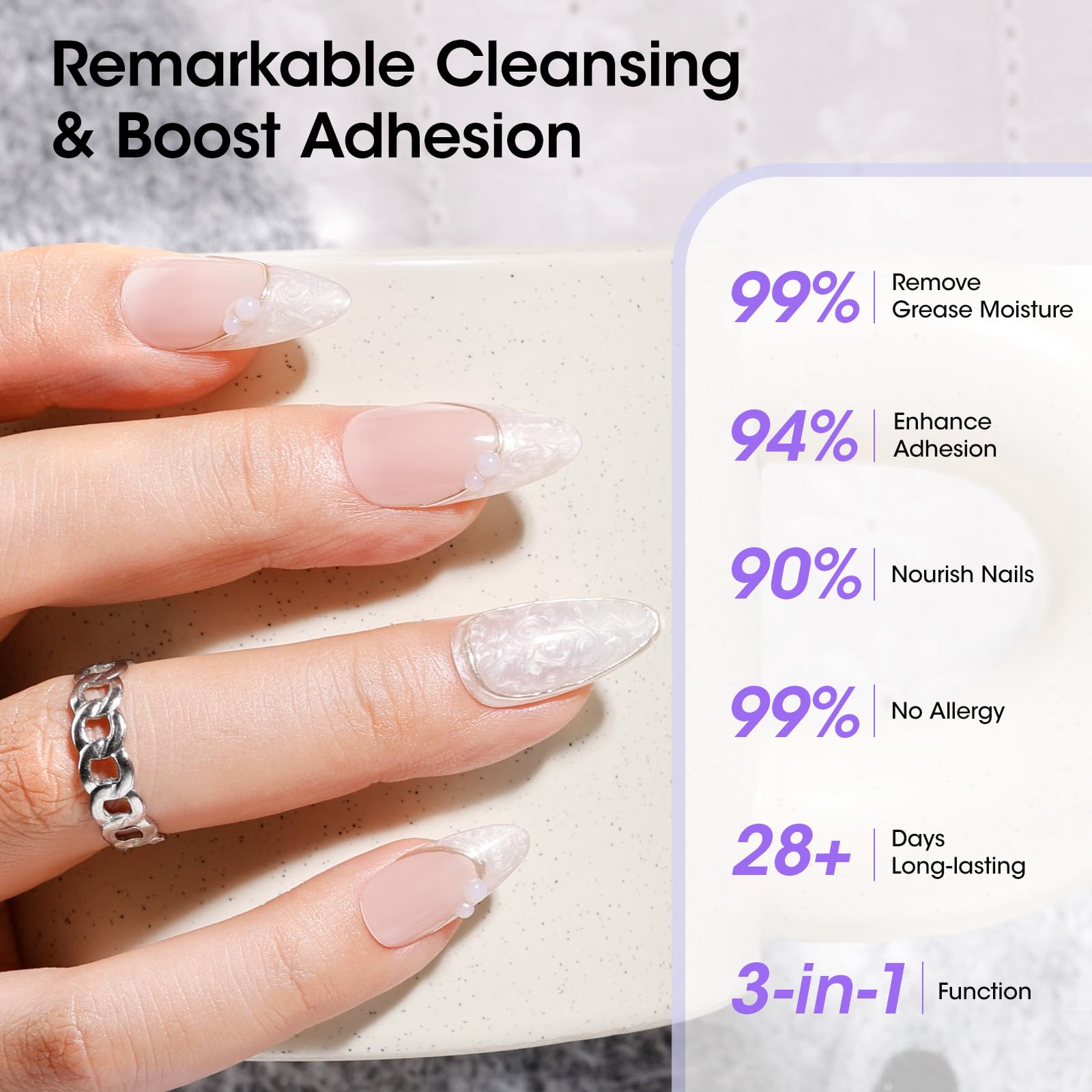 GELLEN Adhesion-base Coat para uñas garantiza adherencia duradera sin irritantes.