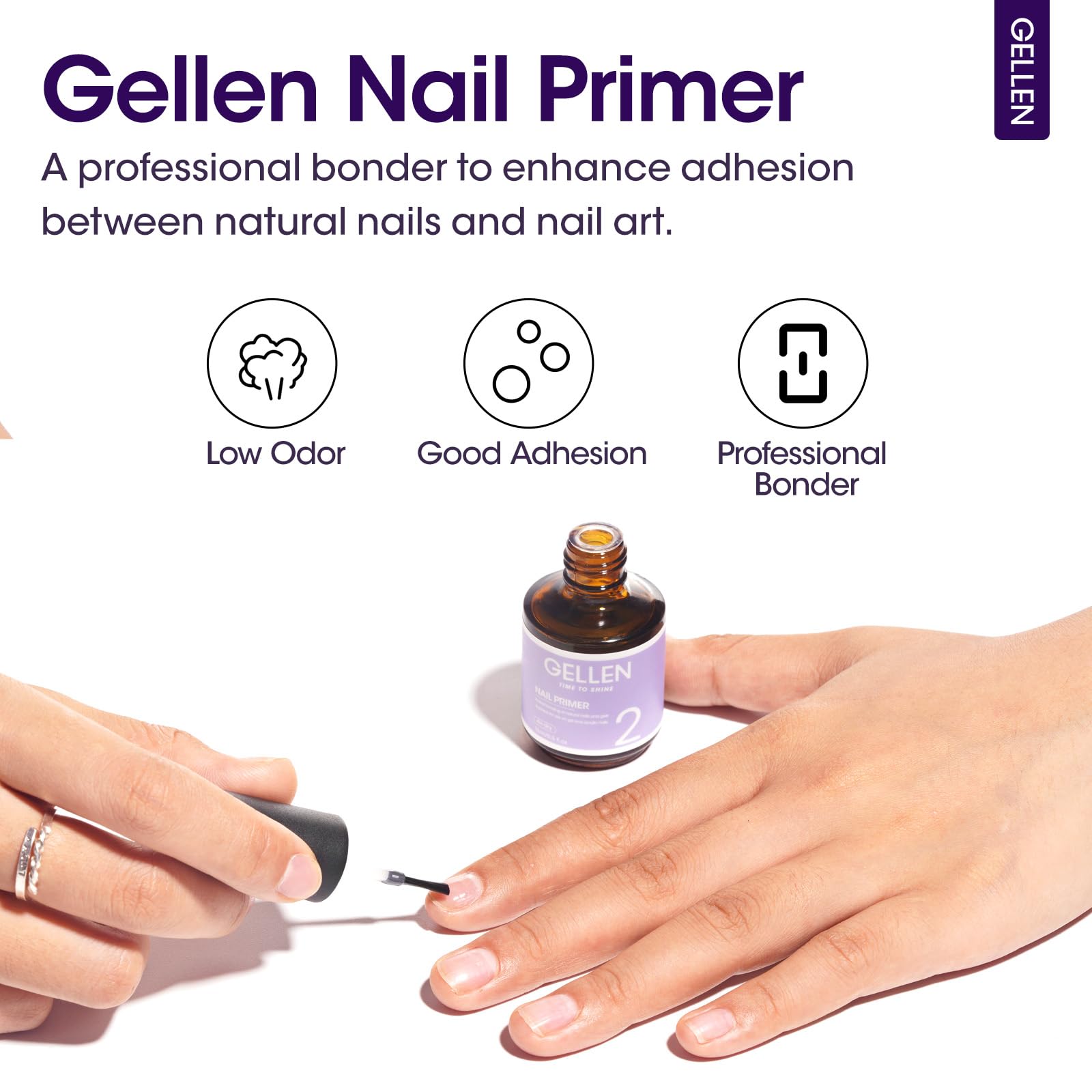 Gellen adhesión mejorada primer, fijación sólida entre uñas y productos