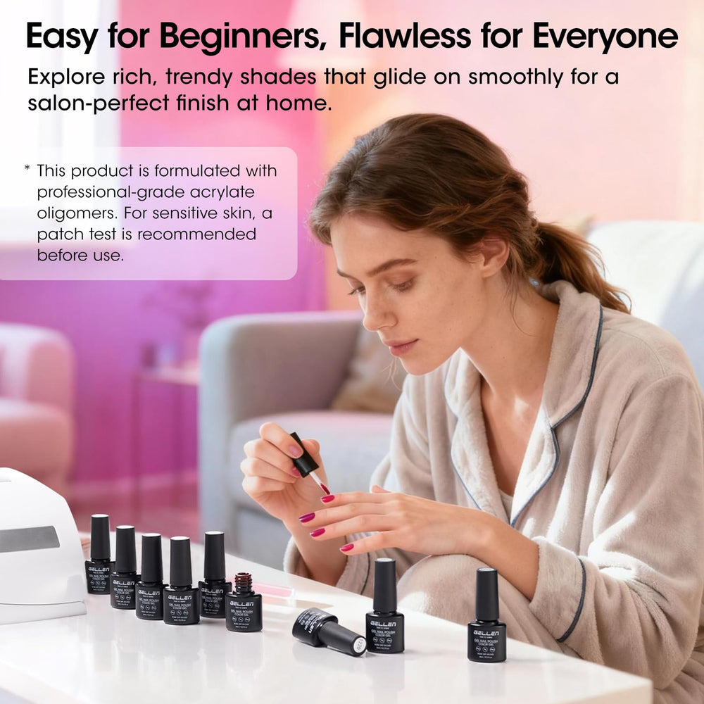 GELLEN all-season gel color assortment with reds blues greens and neutrals