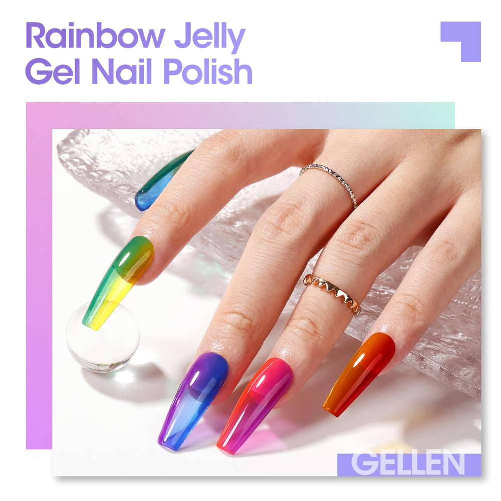 Esmalte neon verde de GELLEN para un acabado intenso y vibrante.