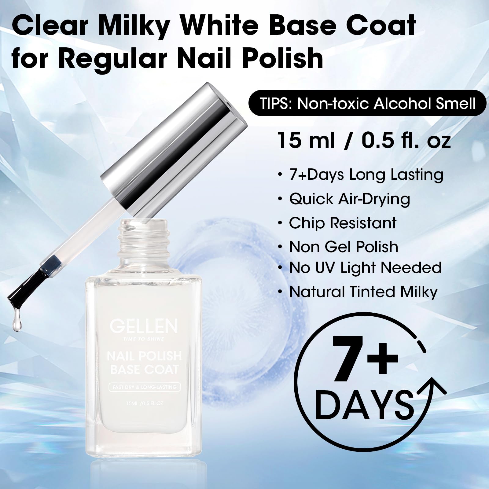 GELLEN Capa-base tono natural, base discreta para uñas limpias.