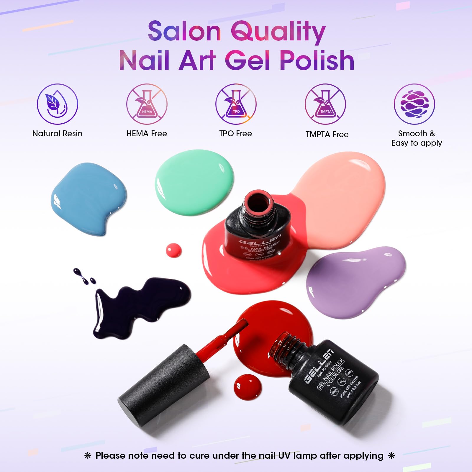 GELLEN Cat-eye top coat creates multidimensional shimmer with magnetic flair.