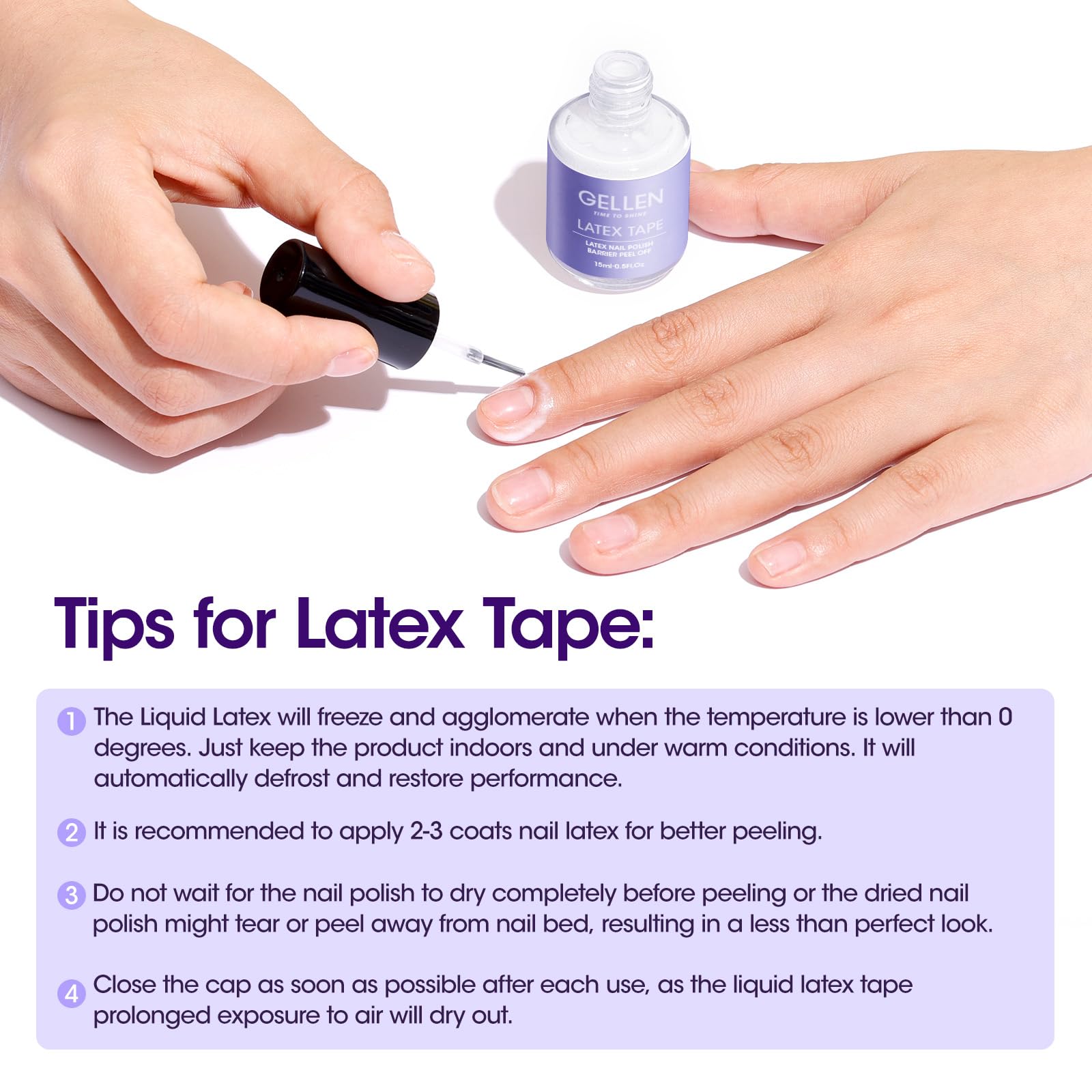 GELLEN cuticle pusher included for gentle prep