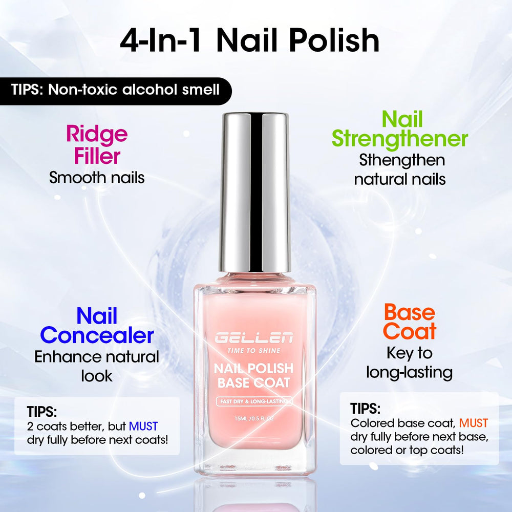 GELLEN endurecedor de uñas rosado-nublado: fortalece uñas débiles.