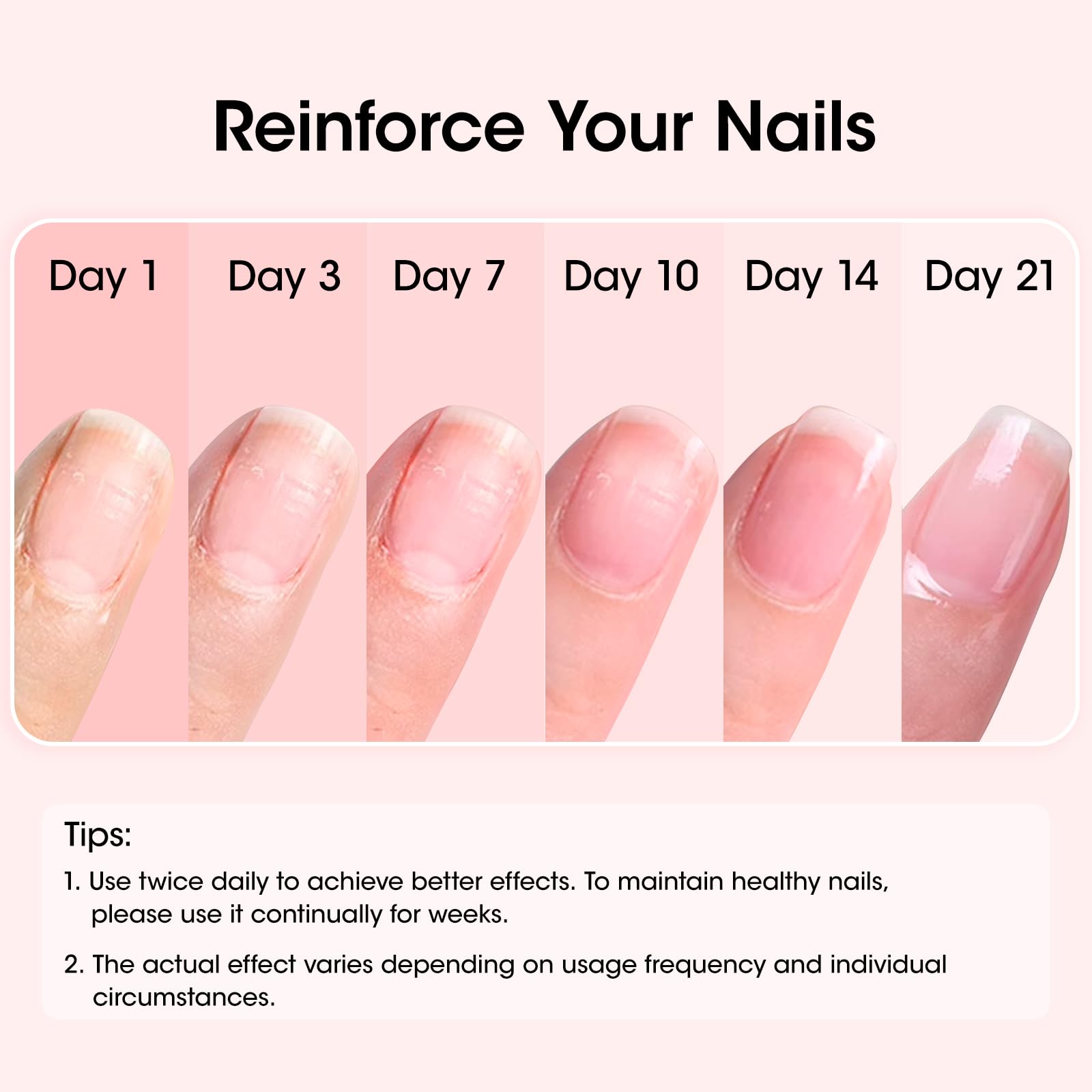 GELLEN Endurecedor Uñas 8 en 1: uñas antes de la aplicación