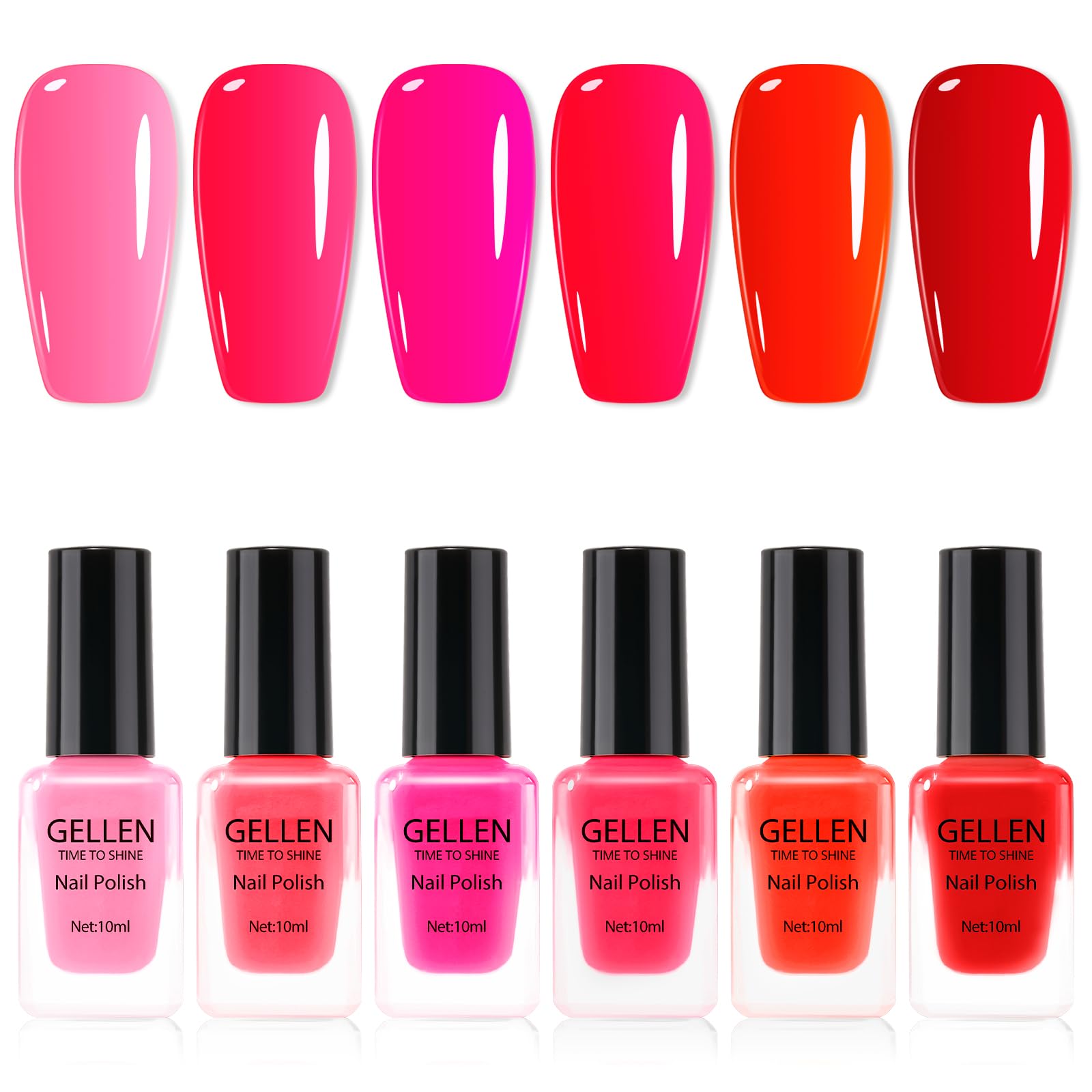 GELLEN esmalte rojo, secado rápido para manicura en casa