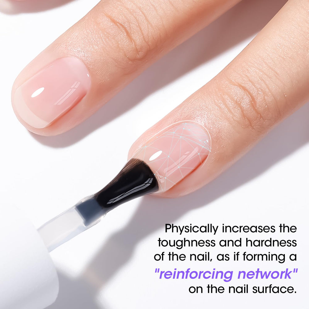 GELLEN fiber base gel nail surface after curing looks smooth and sturdy.
