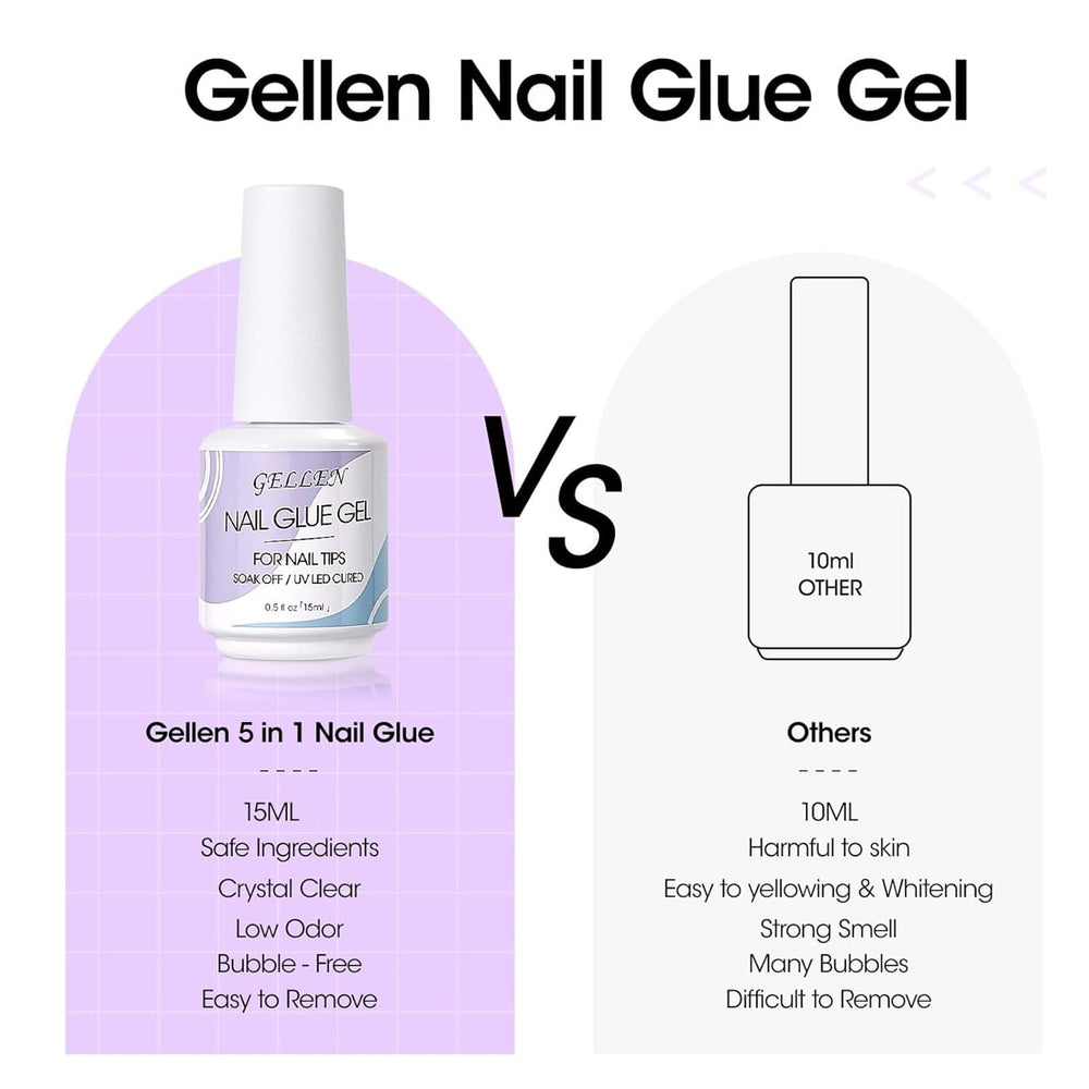 GELLEN alta compatibilidad con uñas naturales y artificiales.