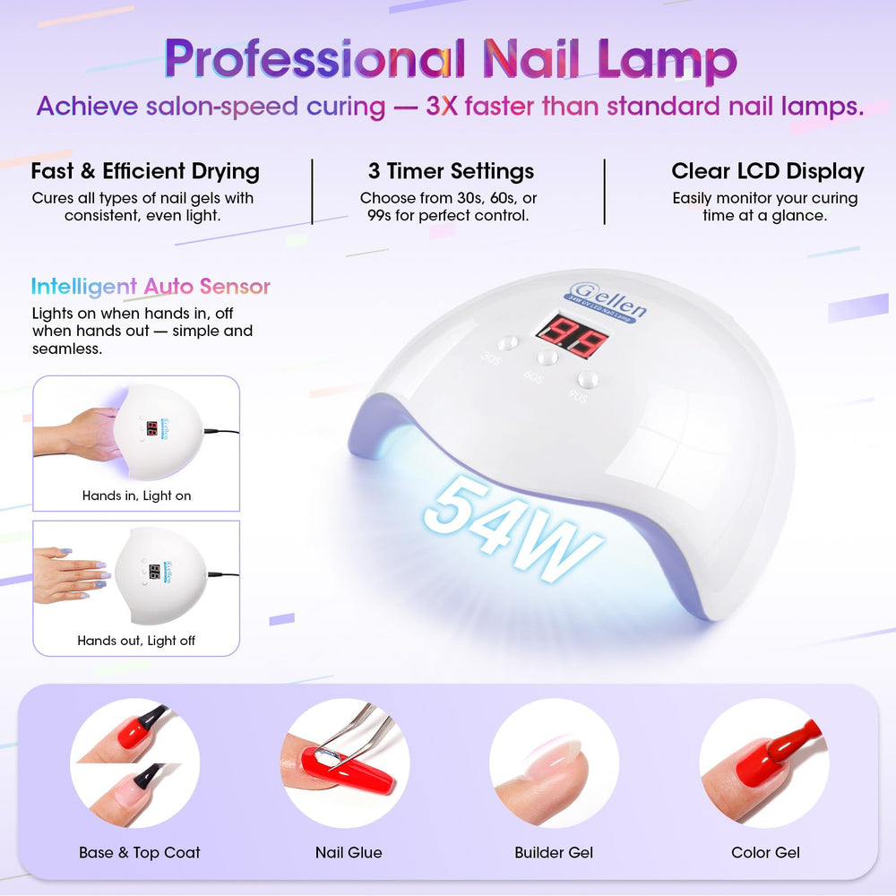 GELLEN Home manicure set enables professional-looking results at home.