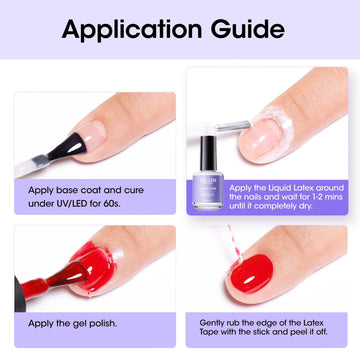 GELLEN latex para arte de uñas: delineado limpio sin ensuciar bordes.