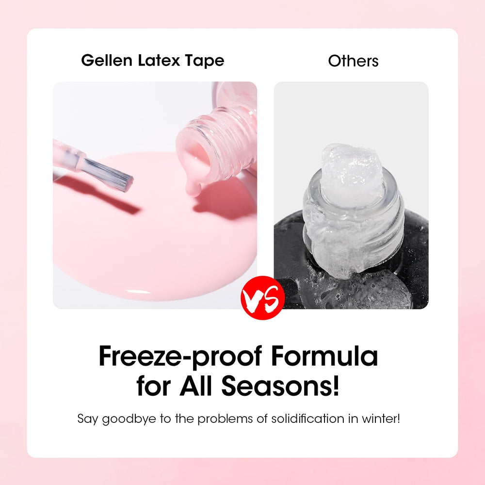Gellen latex rosa para uñas secado rápido facilita despegar sin dañar la piel.