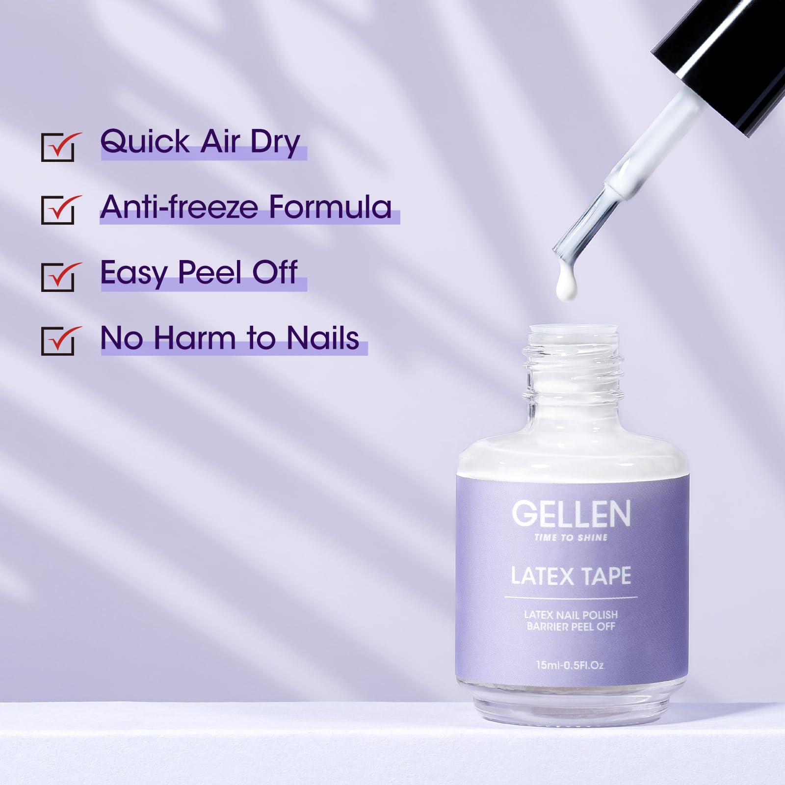 GELLEN latex secado natural: seca sin lámpara en minutos.