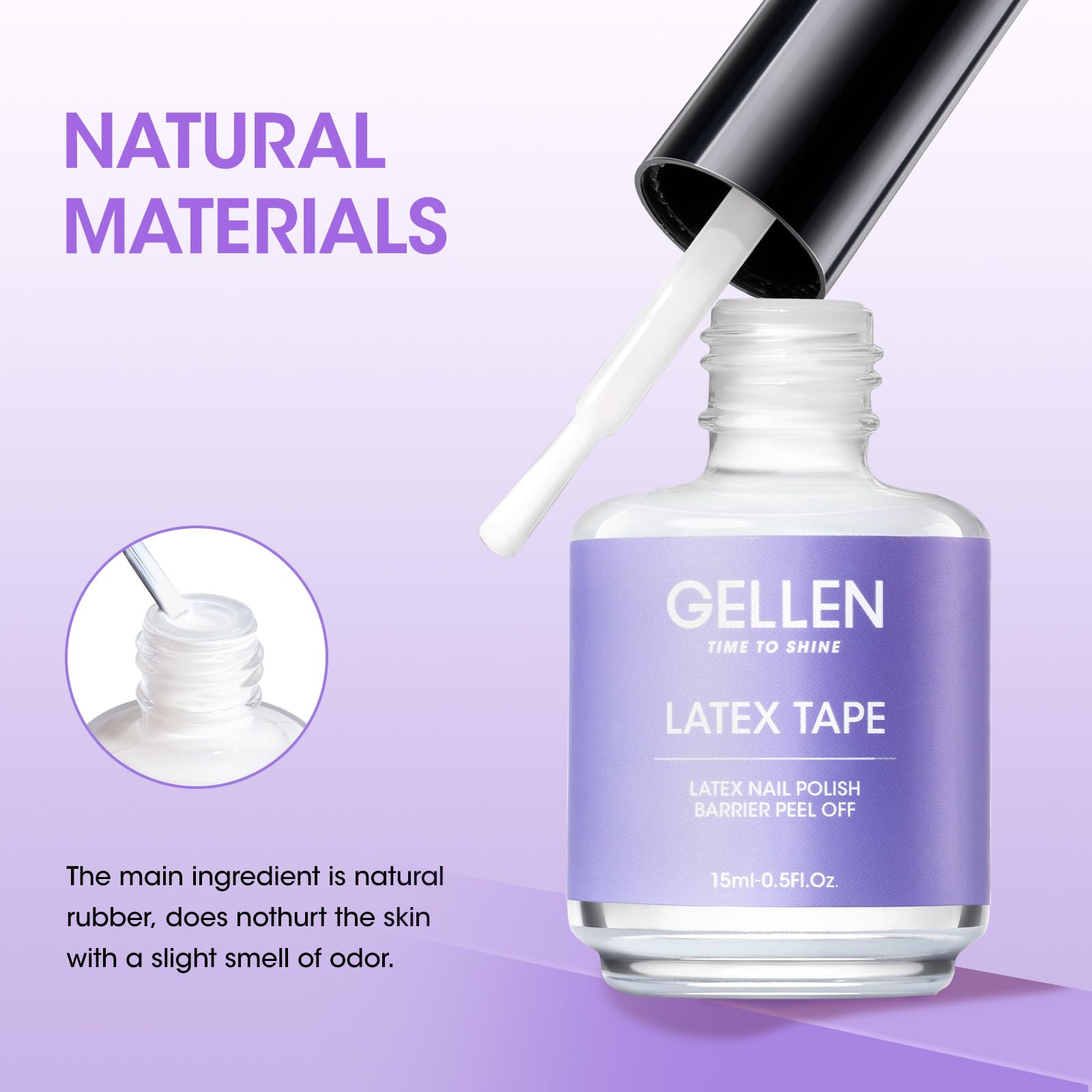 Gellen Latex Tape Secado rápido en minutos y cobertura precisa.
