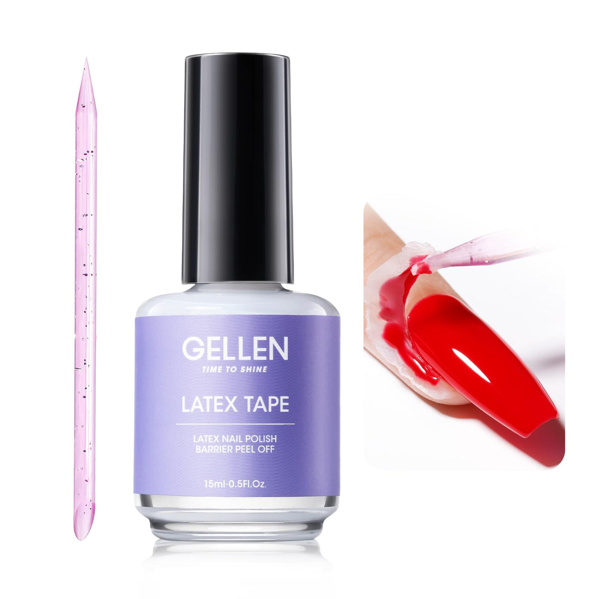 GELLEN latex uñas: aplicación precisa para proteger la cutícula durante el esmaltado.