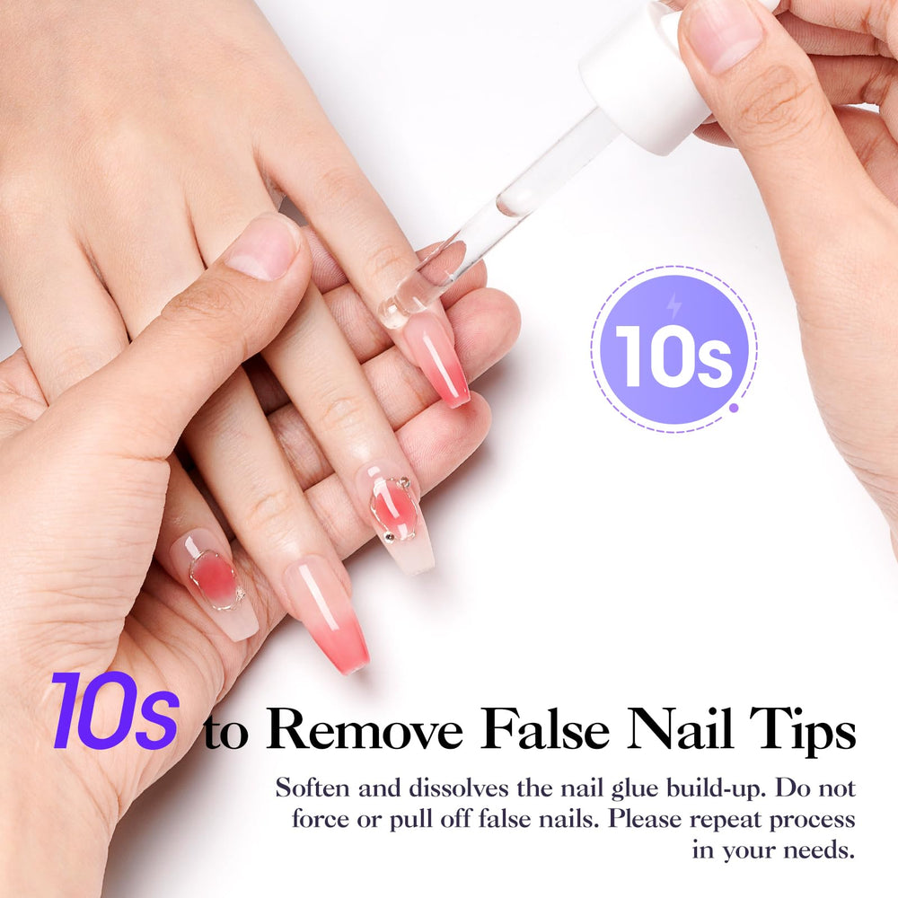 Not for gel polish; use as directed for press-on nails.