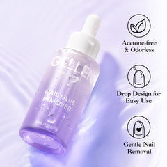 GELLEN remover dropper design supports hygienic, gradual glue dissolving.