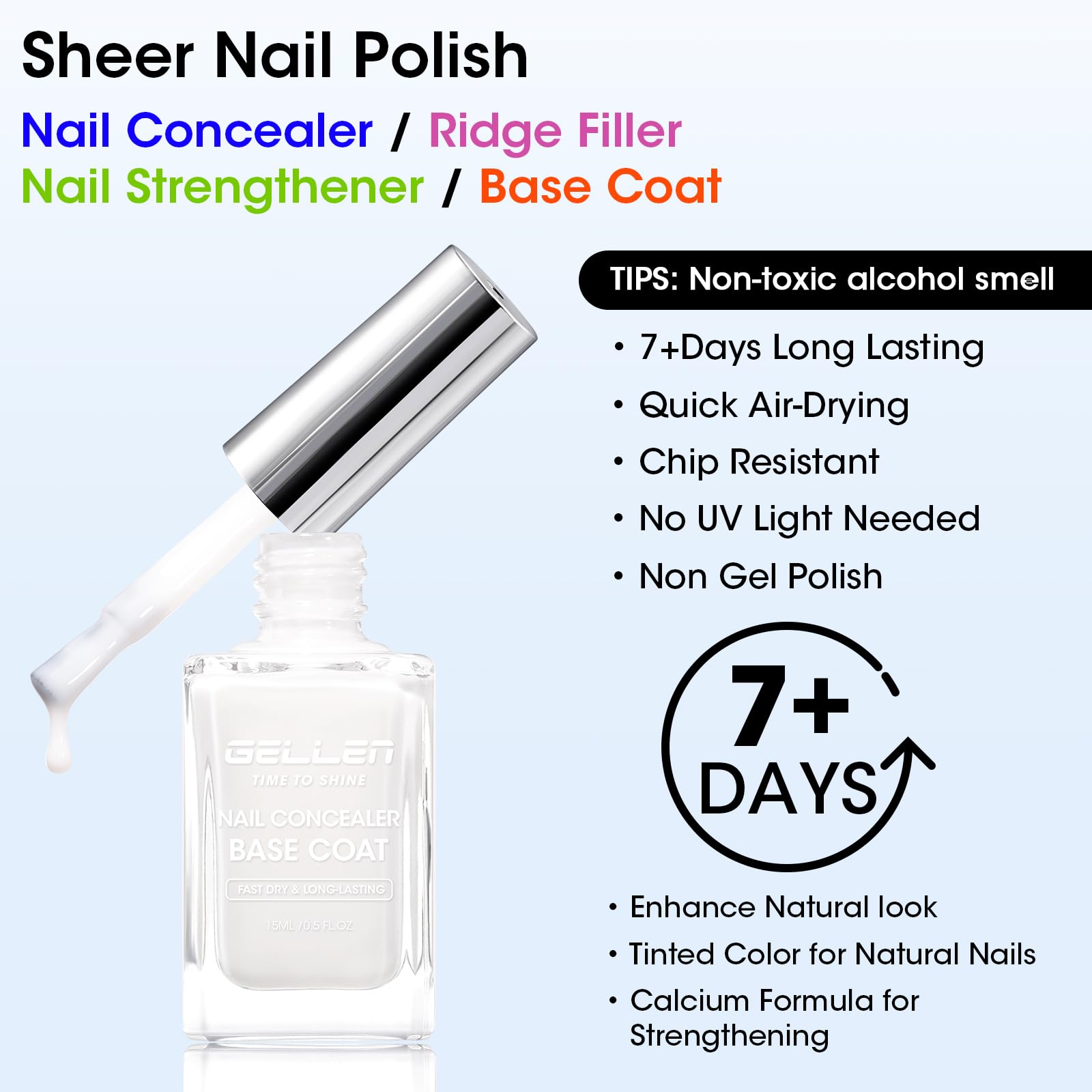 GELLEN neutralizador de amarillos para uñas, mejora visual saludable.