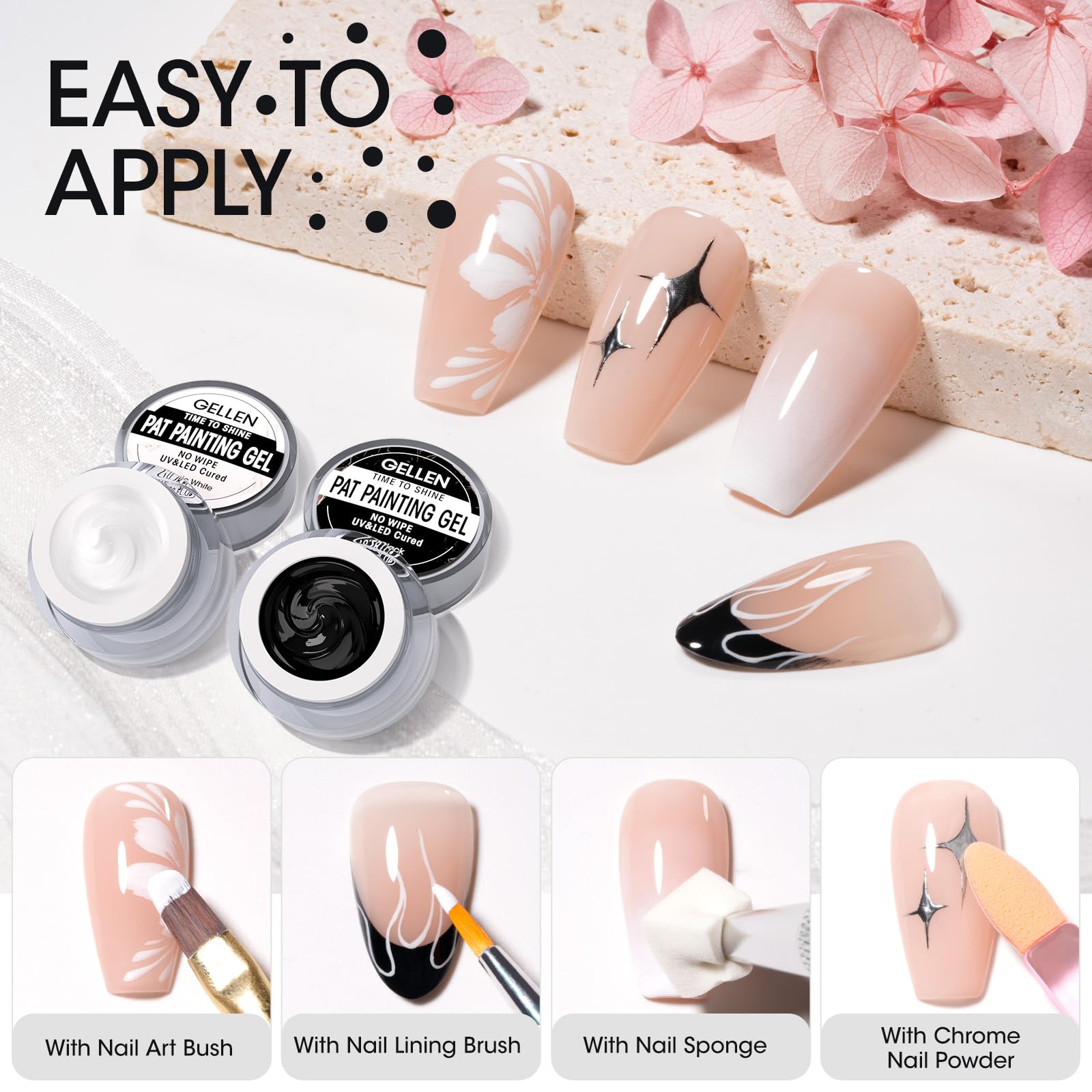 GELLEN no-wipe painting gel enables fast, clean application for beginners
