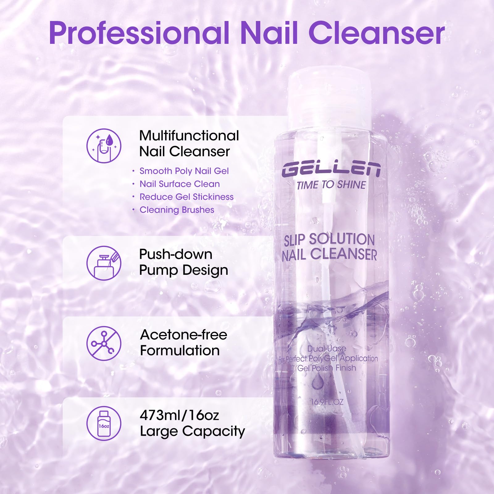 GELLEN para preparación de uñas elimina aceites para adherencia.