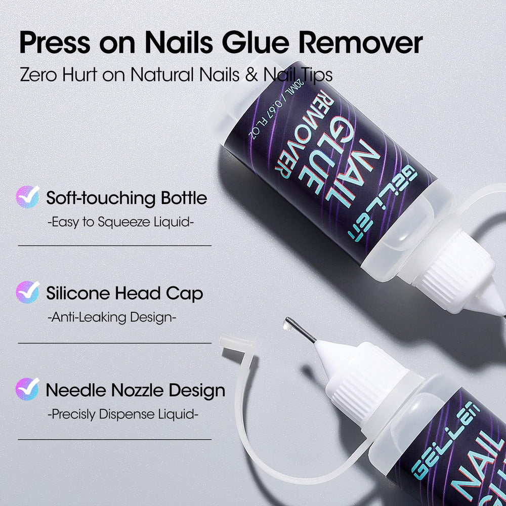GELLEN, remover pegamento con remoción precisa para uñas artificiales.