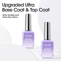 GELLEN Top Coat 18ml en botella, brillo espejo para acabado duradero