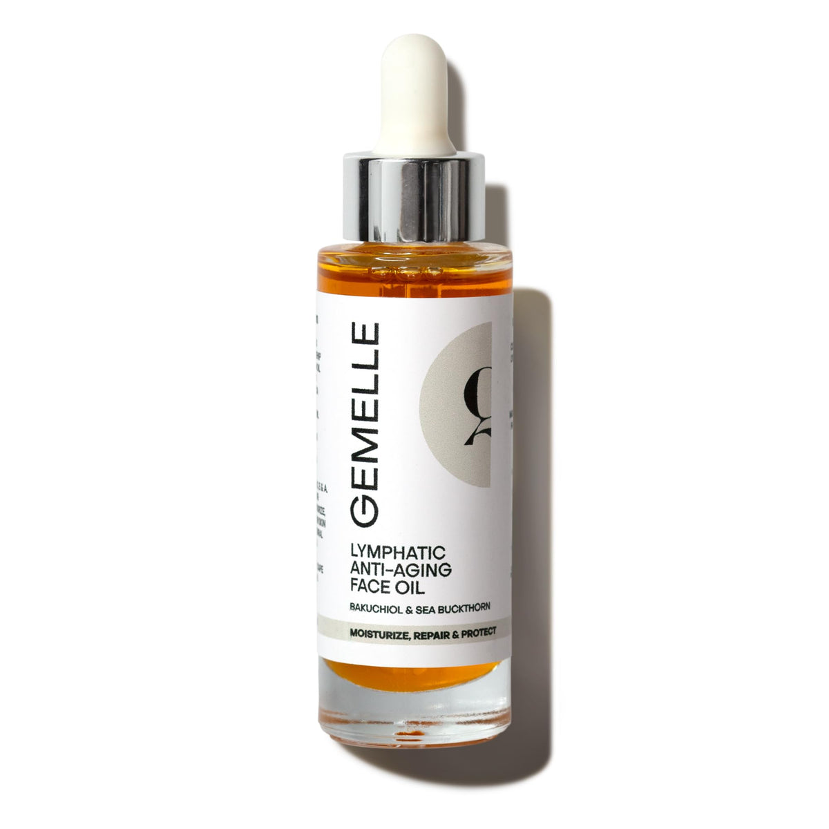 GEMELLE Aceite facial linfático detox para brillo y tono uniforme.