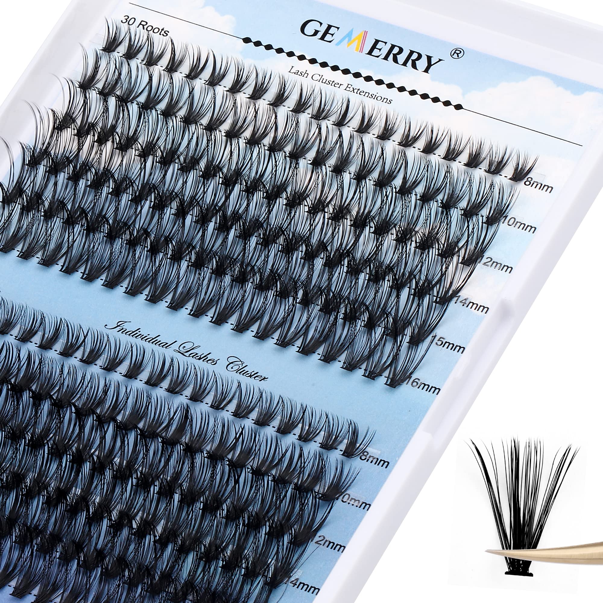 GEMERRY: racimos en bandeja grande con curva D para look natural.