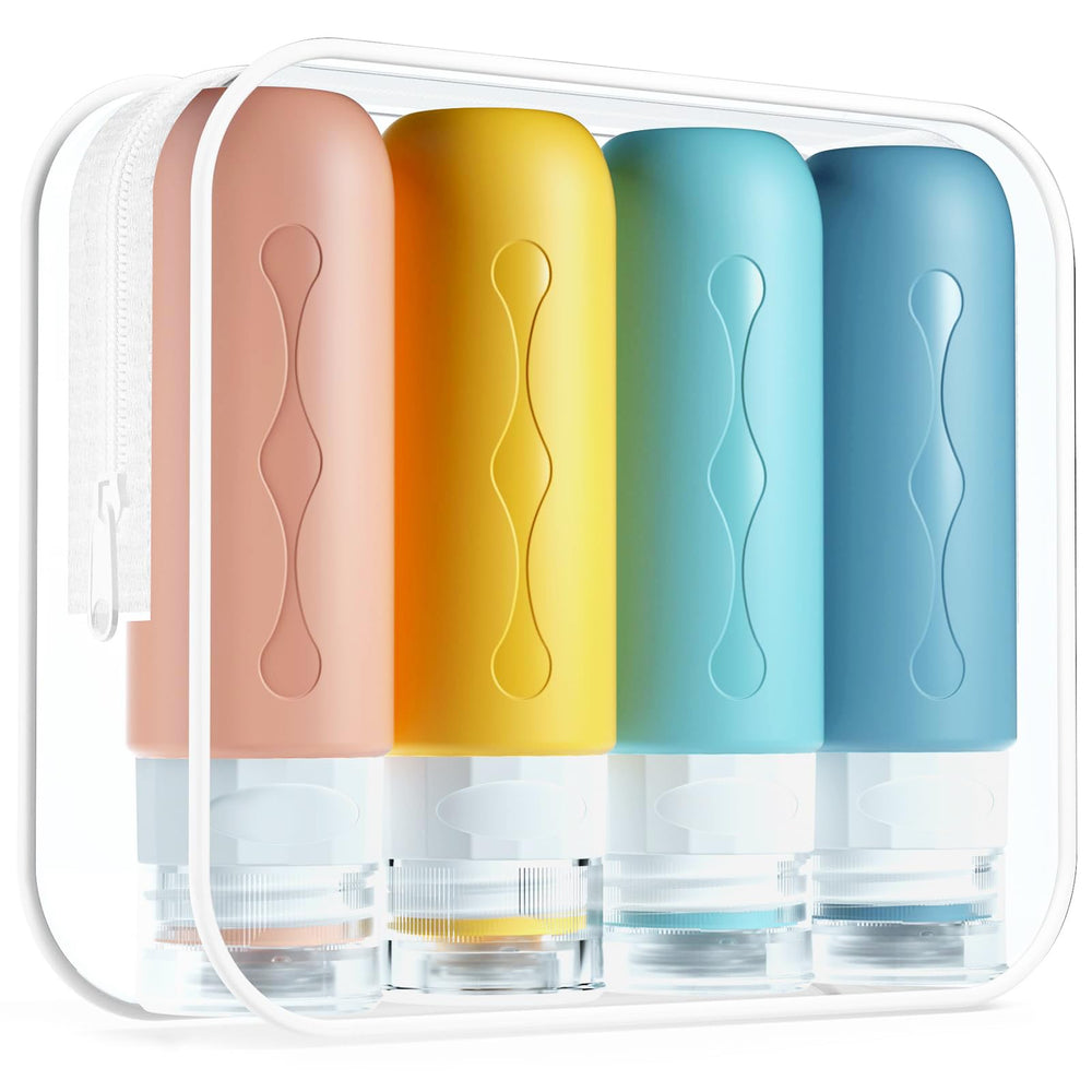 Gemice botellas de viaje sin derrame, ideal para transporte seguro en maletas