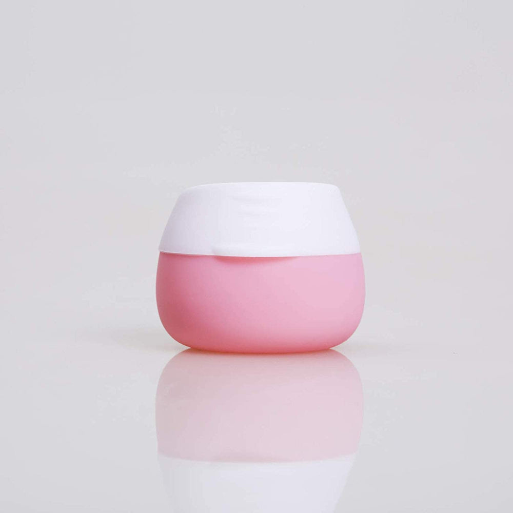 Frascos Gemice con tapa para evitar fugas, ideales para maquillaje durante viajes.