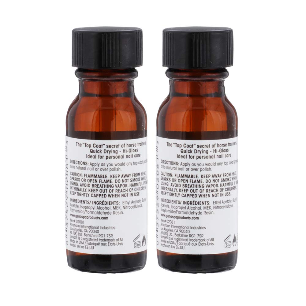 Gena laca uñas saludables, envase de 0.5 oz práctico para retoques.