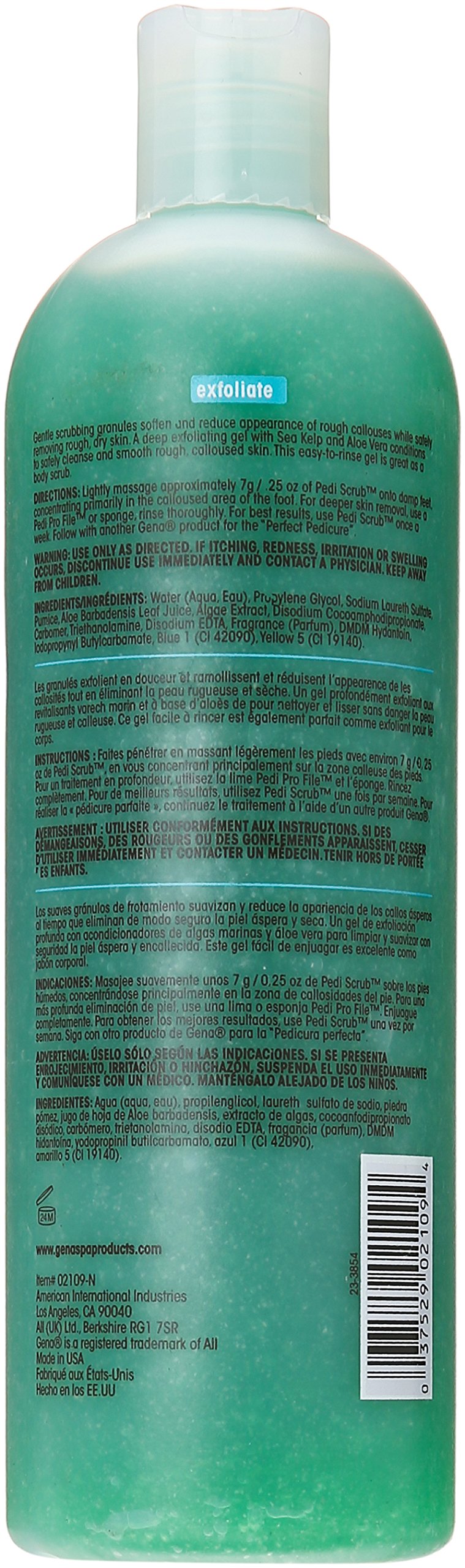Gena Pedi Scrub Gel aplicacion rápida para el cuidado de pies tras el baño