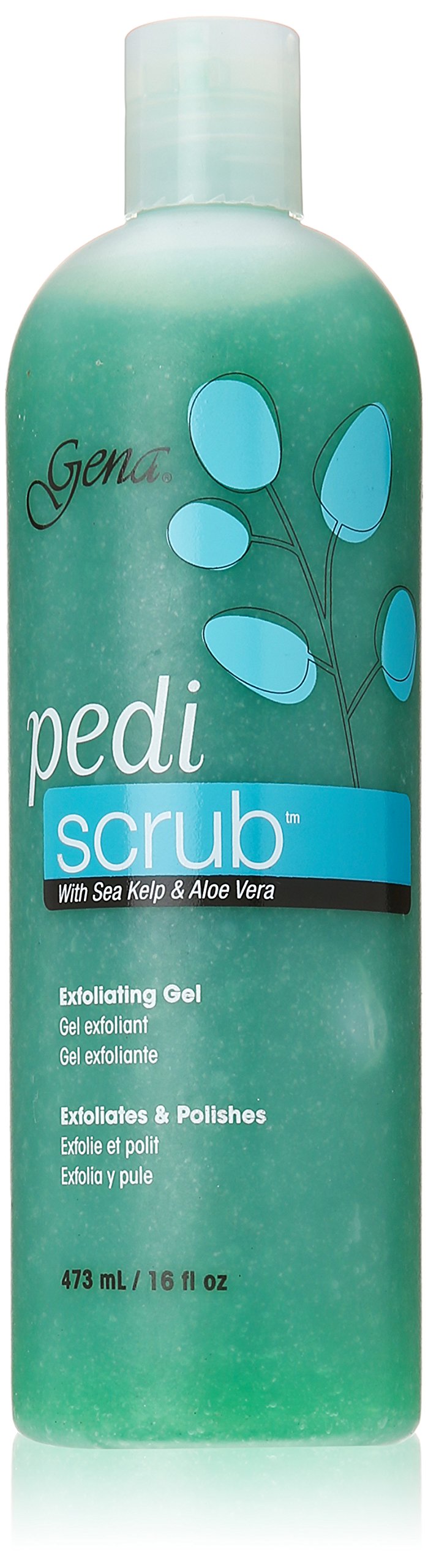 Gena Pedi Scrub Gel envase ergonómico para exfoliar suavemente los pies