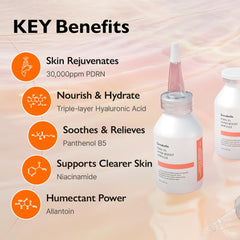 Genabelle PDRN with Niacinamide and Centella promotes an even tone and calm complexion.