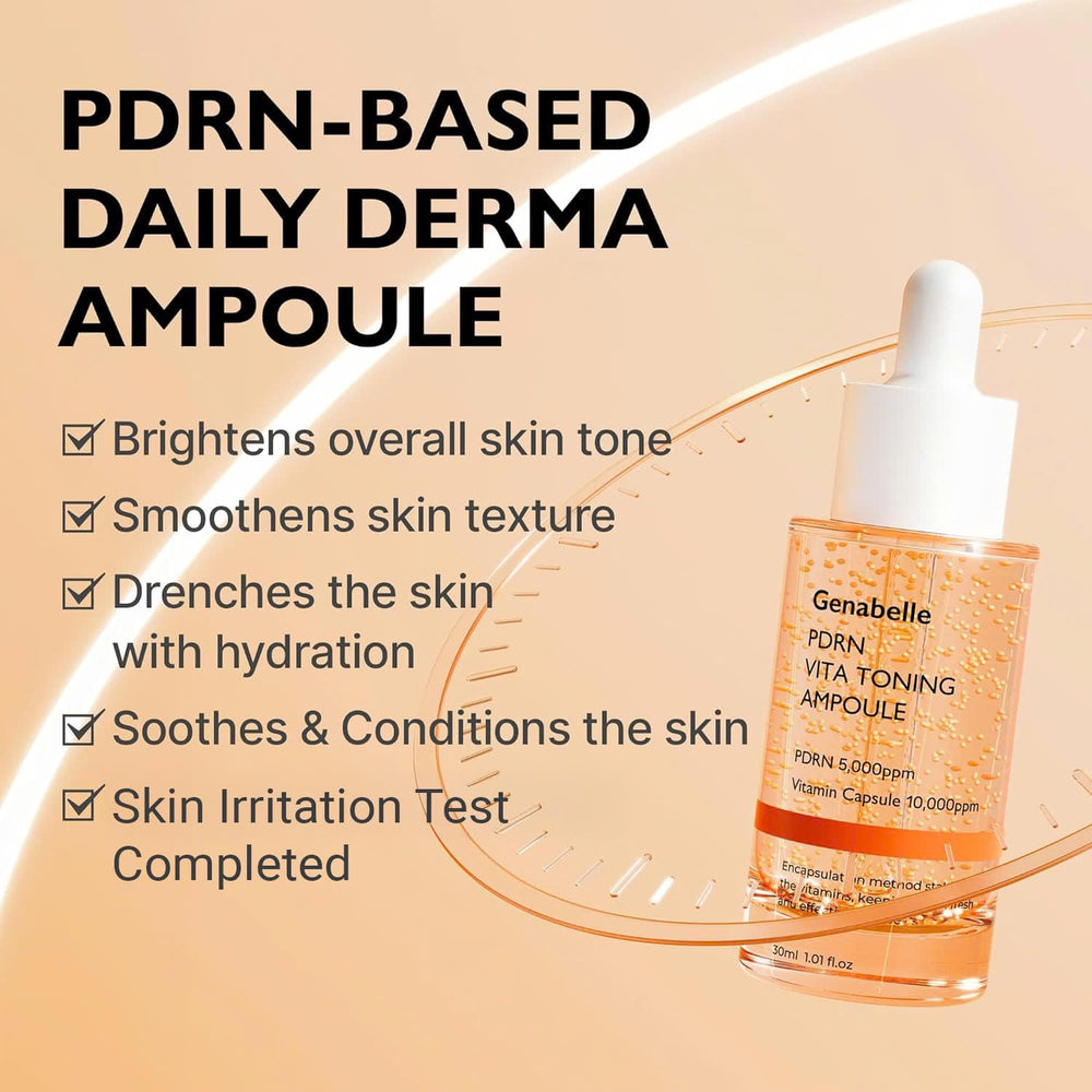 Genabelle PDRN Vita Toning Ampoule – htD-genacomplex pour améliorer l'élasticité et l'éclat.