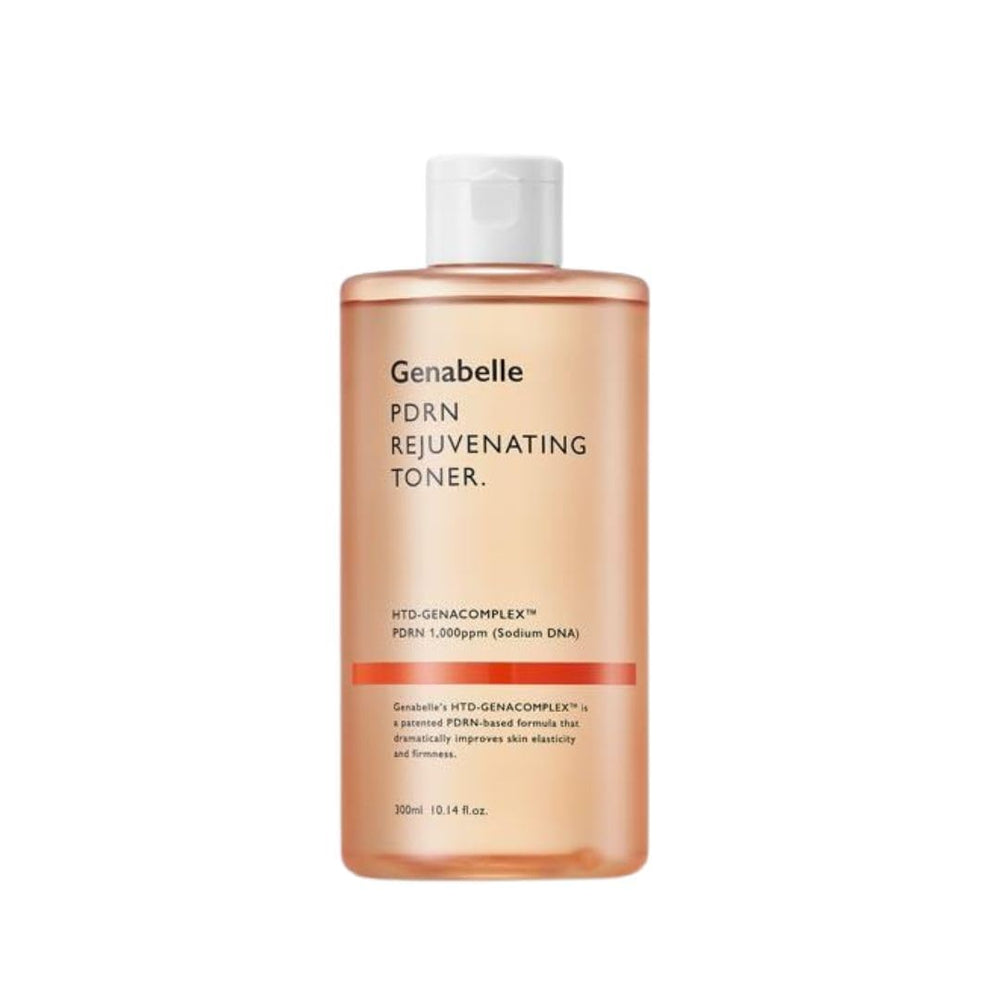 Genabelle PDRN Toner, bote listo para aplicación suave y piel hidratada.